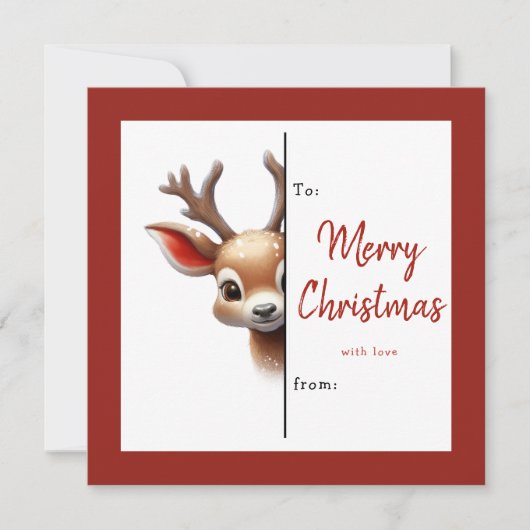 Kids Classroom Reindeer Christmas Holiday Card Feestdagenkaart (Voorkant)