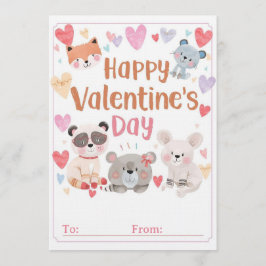 Kids Classroom Valentine Cards | Cute Cartoons Kaart