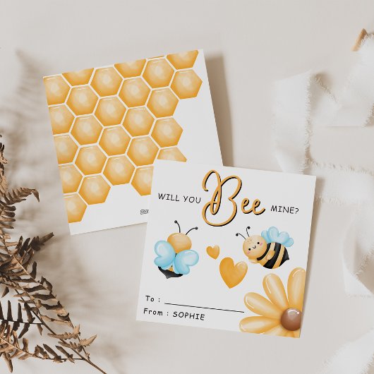 Kids Classroom Will You Bee Mine? Valentines Day Feestdagenkaart