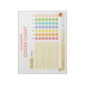 Kids Cleaning Chore Chart Weekly Reward Tracker Notitieblok (Linkerzijde)
