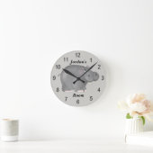 Kid's Clock Cute Baby Hippo Ronde Klok (Huis)