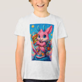 Kids' Colorful Bunny Power T-Shirt (Voorkant)