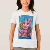 Kids' Colorful Bunny Power T-Shirt (Voorkant)