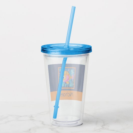 Kids Colorful Fish Acryl Drinkbeker (Achterkant)