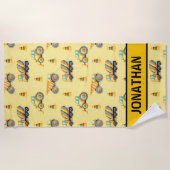 Kids' Construction Truck – Fun & Customizable Strandlaken (Voorkant)