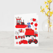 Kids Construction Vehicle Valentine Crane Truck Cu Kaart (Gele Bloem)