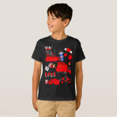 Kids Construction Vehicle Valentine Crane Truck Cu T-shirt (Voorkant volledig)