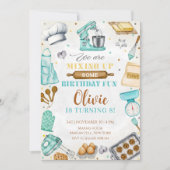 Kids Cooking Birthday, Kitchen Baking Chef  Kaart (Voorkant)