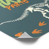 Kids Cool Dinosaur Dig Boys Birthday Welcome Sign Poster (Hoek)