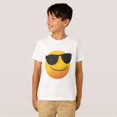 Kids Cool Smiley T-Shirt Fun Emoji Graphic Design (Voorkant volledig)