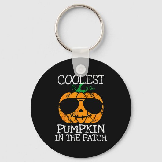Kids Coolest Pumpkin In The Patch Halloween Boys G Sleutelhanger (Voorkant)