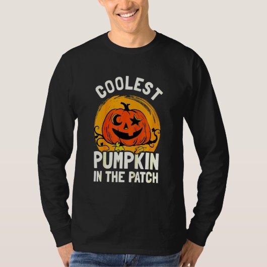 Kids Coolest Pumpkin In The Patch Toddler Boys Hal T-shirt (Voorkant)