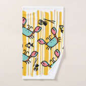 Kids Crab Seafood Fish Pattern  Bad Handdoek (Handdoek)