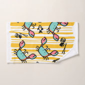 Kids Crab Seafood Fish Pattern  Bad Handdoek (Handdoek)