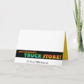 Kid's Custom Bulldozer Greeting Card Kaart (Achterkant)