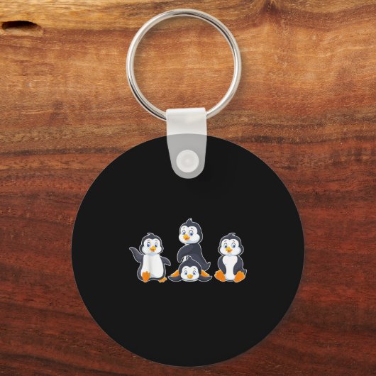 Kids Cute Animal Penguin  Sleutelhanger (Voorkant)