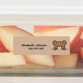 Kids Cute Animals Cartoon Name School Labels (Aangebracht)