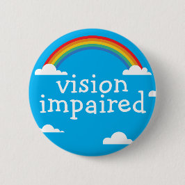 Kids Cute Cartoon Rainbow Vision Impaired Ronde Button 5,7 Cm