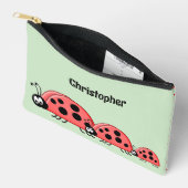 Kids cute ladybugs add a name red green etui (Open)