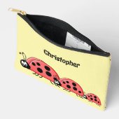 Kids cute ladybugs add a name red yellow etui (Open)