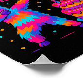 Kids Dabbing Llama Birthday Funny Bday Party Tee Poster (Hoek)