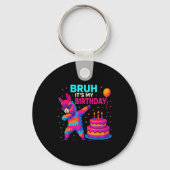Kids Dabbing Llama Birthday Funny Bday Party Tee Sleutelhanger (Voorkant)