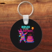 Kids Dabbing Llama Birthday Funny Bday Party Tee Sleutelhanger (Voorkant)