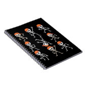 Kids Dancing Skeleton Halloween Notitieboek (Rechterzijde)