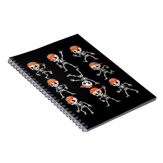 Kids Dancing Skeleton Halloween Notitieboek (Rechterzijde)