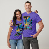 Kids DC Comics Batman 7th Birthday Action Shot fri T-shirt (Unisex)