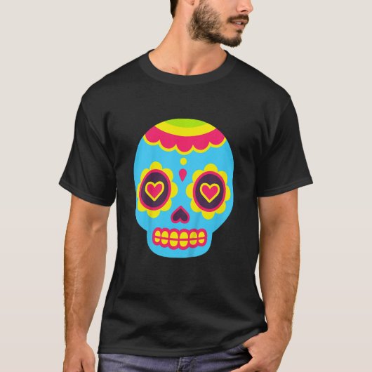 Kids Dia De Los Muertos Costume Baby Sugar Skull C T-shirt (Voorkant)