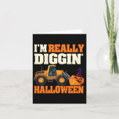 Kids Digging Halloween Pumpkin Truck Kids Toddler Kaart (Voorkant)