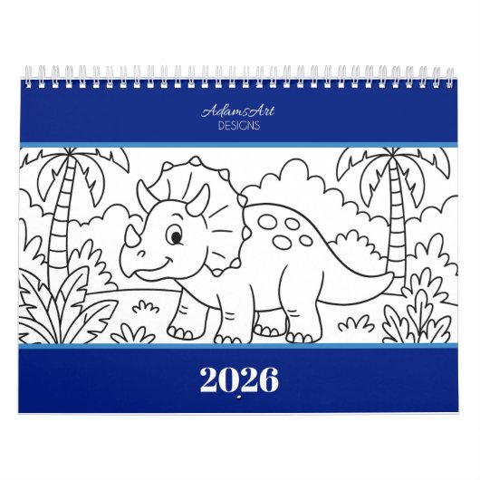 Kids Dino Coloring Calendar Kalender (Hoes)