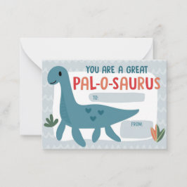 Kids Dinosaur Classroom Valentine's Day Card Notitiekaartje