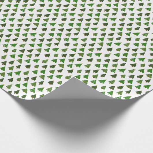 Kids drawing style Christmas tree Cadeaupapier (Hoek)