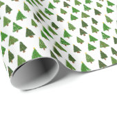 Kids drawing style Christmas tree Cadeaupapier (Rol Hoek)