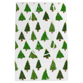Kids drawing style Christmas tree Medium Cadeauzakje (Achterkant)