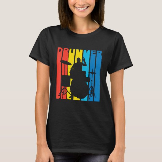 Kids drums, drums tshirt for kids, drummer girls,  (Voorkant)