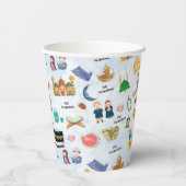 Kids Eid Mubarak Colourful Islamic Paper Cups Papieren Bekers (Achterkant)