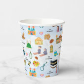 Kids Eid Mubarak Colourful Islamic Paper Cups Papieren Bekers (Links)