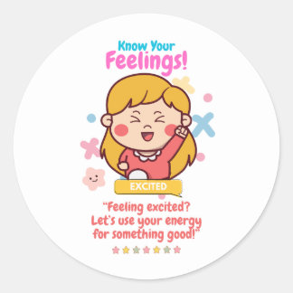 Kids Emotion Featuring Excited Ronde Sticker