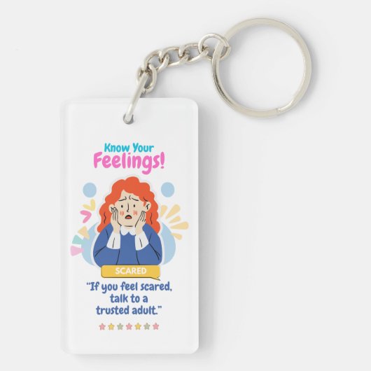 Kids Emotion Featuring Scared Sleutelhanger (achterkant)
