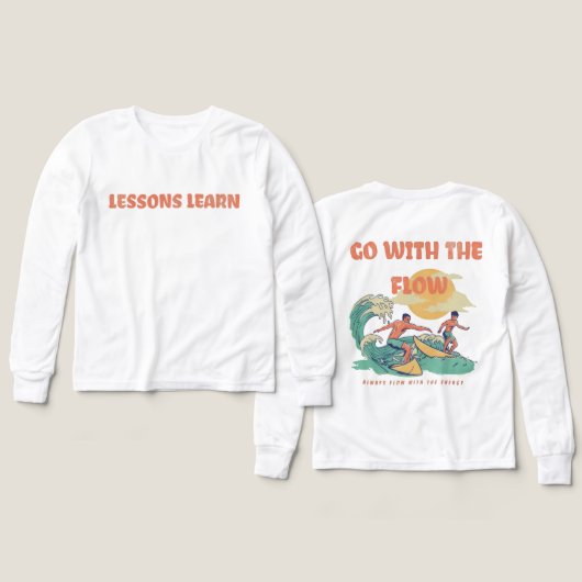 Kids Energy Flow Lessons Learn T Shirt  (Voorkant /achterkant)