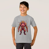 Kids Epic Fiery Monster Graffiti Apparel Piece T-shirt (Voorkant volledig)