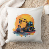 Kids Excavator Pillow Kussen (Deken)