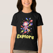 Kids Explore Space Tri-Blend Shirt (Voorkant)