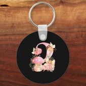 Kids Fairy 2nd Birthday Girl Party Magical Fairy B Sleutelhanger (Voorkant)