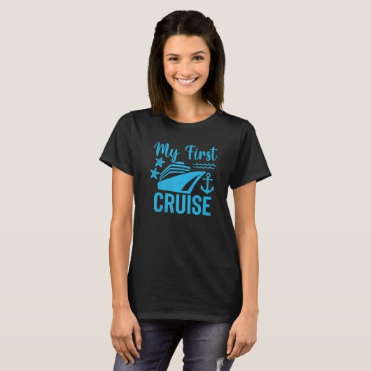 Kids Family My First Cruise Vacation Trip Cruising T-shirt (Voorkant volledig)