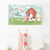 Kids Farm Animal Barnyard 2nd Birthday Spandoek (Insitu)