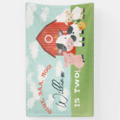 Kids Farm Animal Barnyard 2nd Birthday Spandoek (Verticaal)